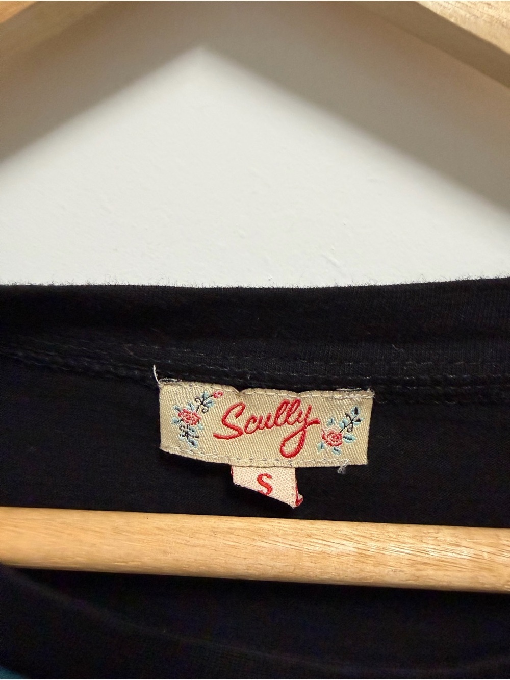 Scully Womens Black Floral Embroidered Studded Western Long Sleeve Size Small - Picture 3 of 6